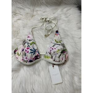 Ted Baker Roulay Passion Flower Bikini Top Size 0 (USA Size 2) NWT
